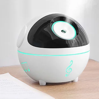 

Music Humidifier 350ML Tabletop Humidifier Aroma Essential Oil Diffuser 1200mAh Built_in Battery with LED Light for Home
