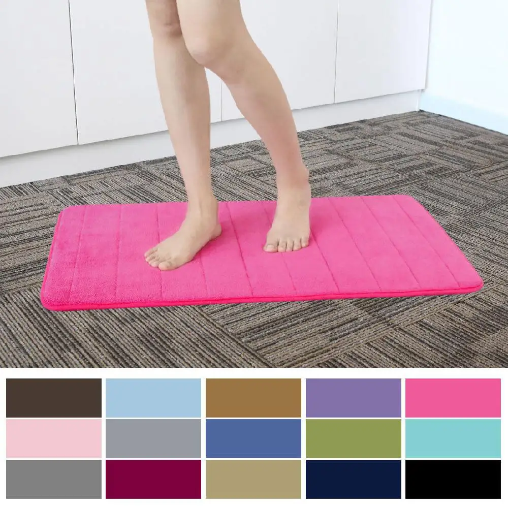 HobbyLane 50X80CM Thicken Memory Foam Non Slip Mat for Bathroom Toliet Door Floor