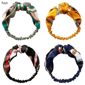 

Top Knot Turban Headband Elastic Hairband Hair Accessories for Girls No Slip Stay on Knotted Head band Hair Band for Women