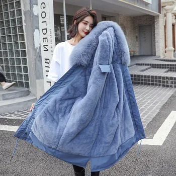 

winter Maternity super warm coat Oversize fur collar pregnancy cotton padded Wool jacket Pregnant Women parkas womens wadded
