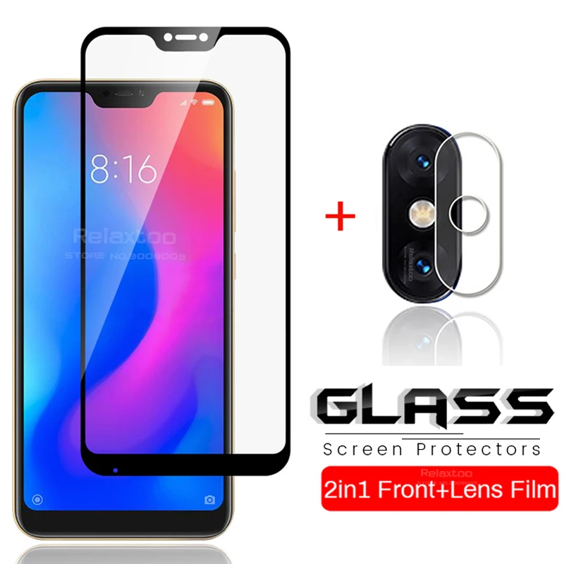 2-в-1 защитный Стекло для Xiaomi mi A2 Lite Камера объектив пленка Экран протектор на Xiomi mi A2 mi A2Lite mi 2 2A A2Lite светильник