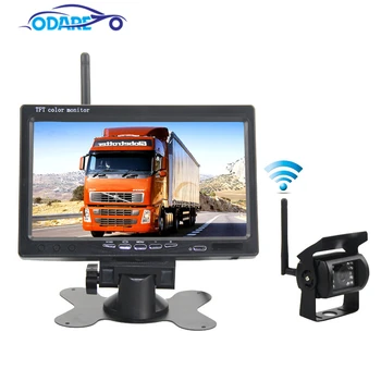 

7" Wireless HD TFT LCD Rear View Camera Monitor Parking System Vehicle Backup camera with Car Charger For Truck RV Trailer Bus