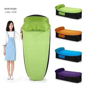 

Compact Size Outdoor Camping Travel Outdoor Inflatable Stool Sofa Portable Travel Pouf Chair With Pillow