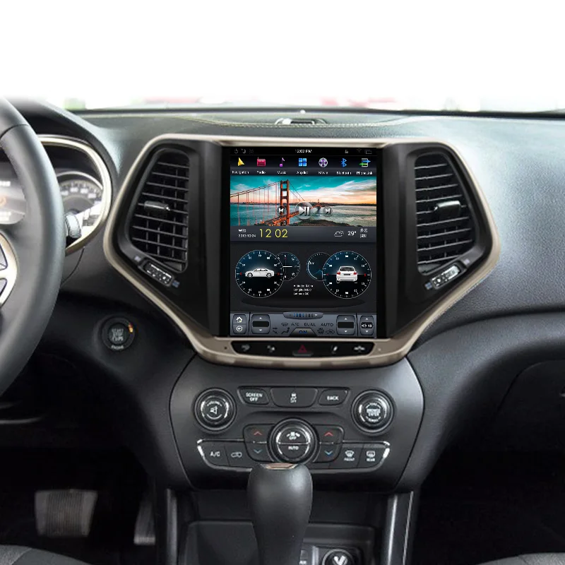 Android 9,0 Tesla вертикальный экран Автомобильный плеер gps навигация для JEEP cherokee- аудио плеер 10,4 дюймов