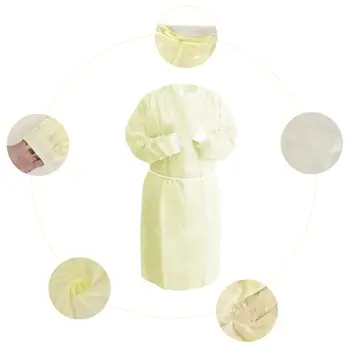 

10pcs/lot Disposable Protection Gown Home Outdoor Protective Isolation Clothing For Outdoor Cycling Anti-fog Anti-particle