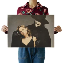 [H006] V для Vendetta C-Ностальгический ретро плакат из крафт-бумаги экран для помещений кафе декоративная живопись