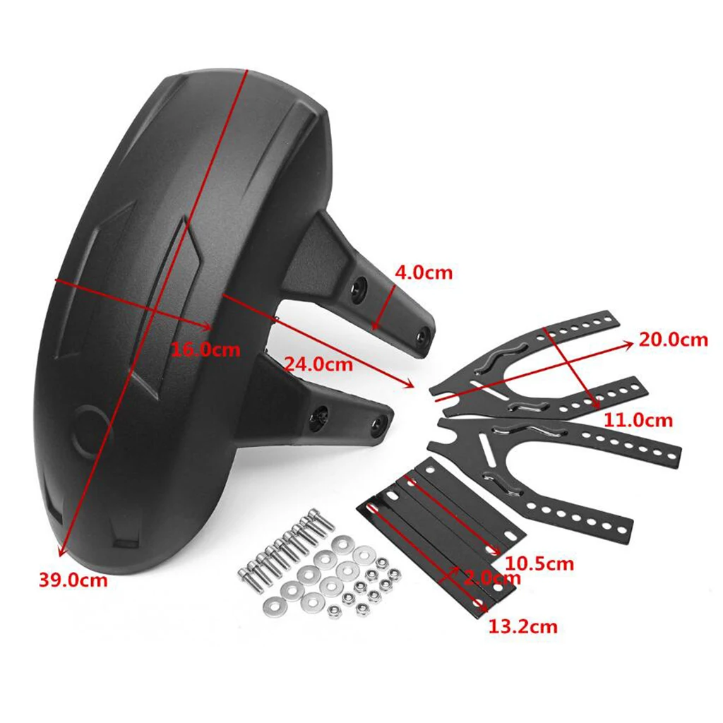 

Universal Motorcycle Replacement Kit Rear Wheel Fender Bracket Mud Flap Mudguard Mud Guard Accessories, Black #001