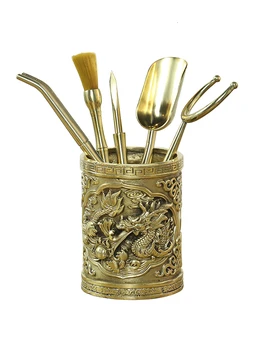 

Tea Ceremony Kung Fu Tea Have Parts Tea Clip Tea Knife Brass Six Gentleman Tea Wash Suit Japanese Buddhist Mood Water Pan