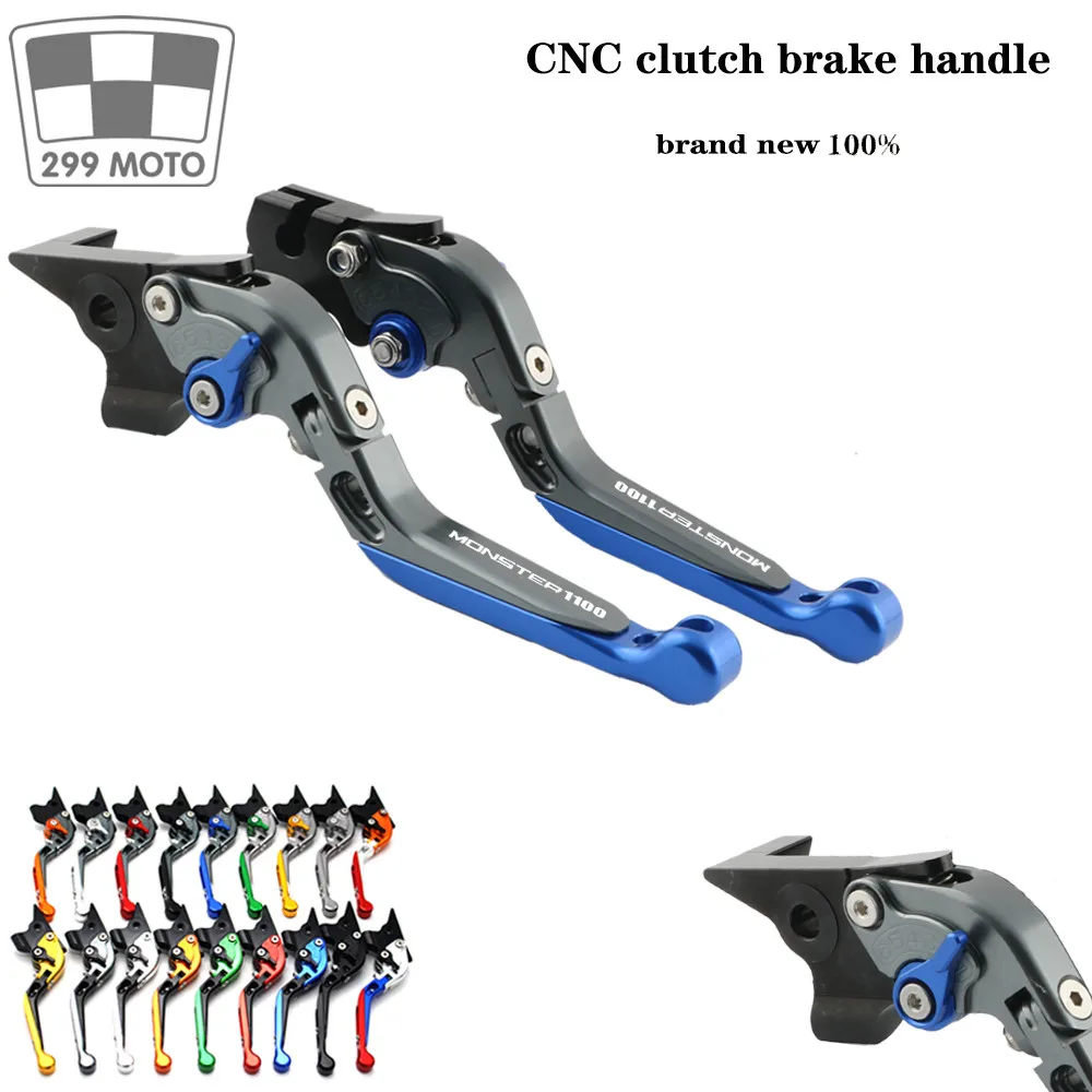 

Adjustable Folding Extendable Motorcycle Red Brake Clutch Levers In 16 Colors For Ducati M1100 S EVO MONSTER 1100 2009-2013