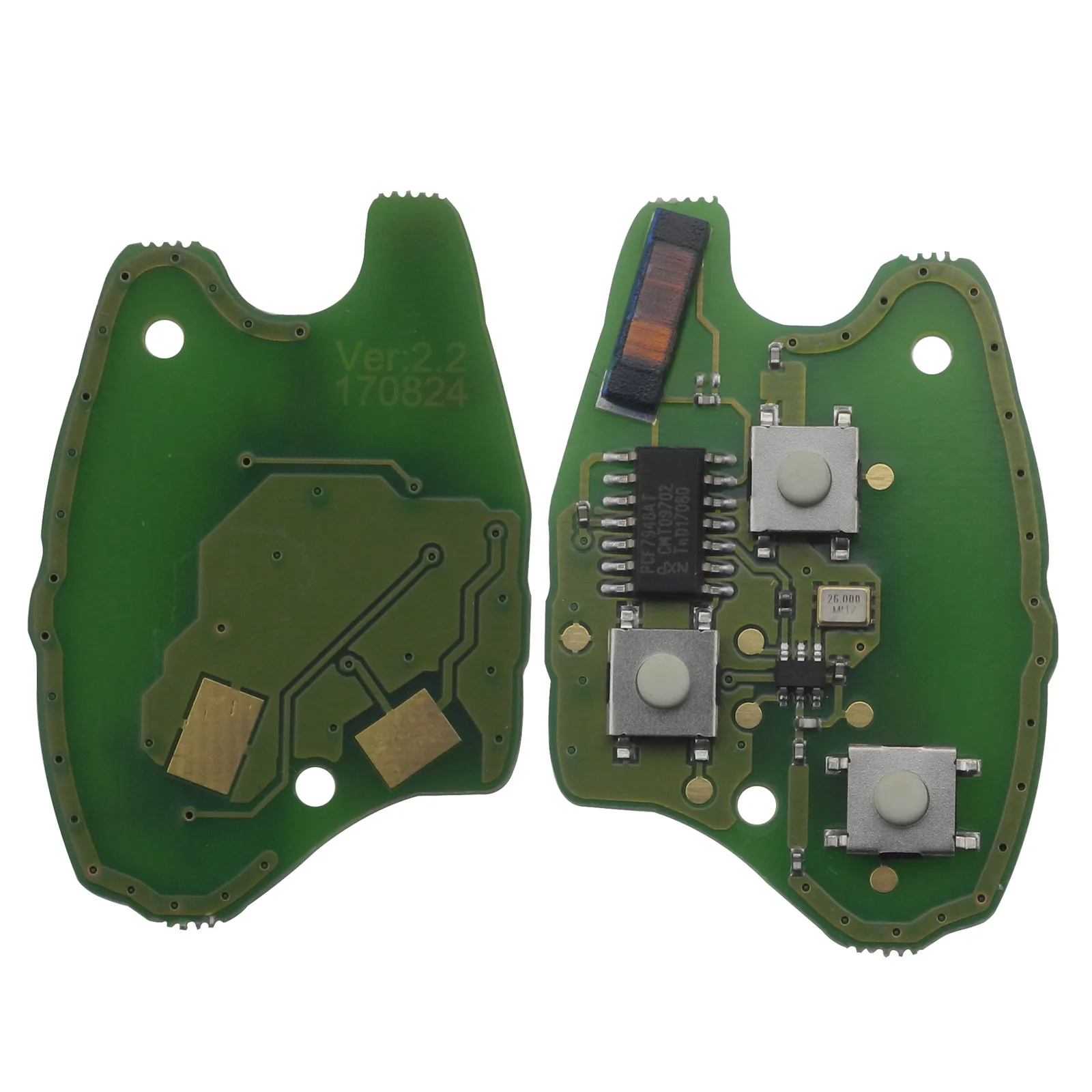 Jingyuqin 2/3BTN автомобильный пульт дистанционного ключа печатная плата костюм для Renault Clio Scenic Kangoo Megane PCF7946/PCF7947 чип