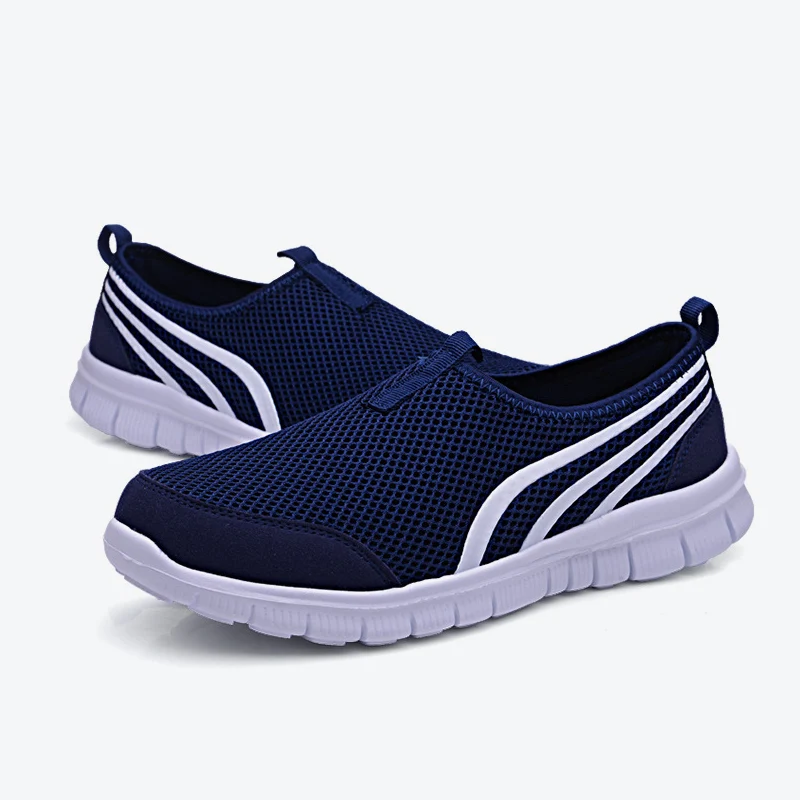 

Vulcanized flat pair shoes breathable mesh women moccasins slip on the net Unisex footwear comfortable shoes