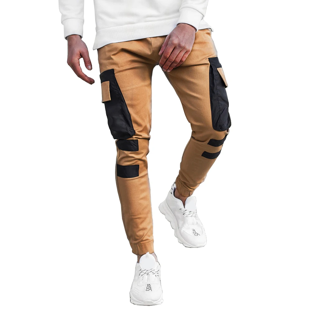 

Bodycon Sport Trousers Men's Running Full Pants Summer Slim Joggers For Men 2020 Two Pockets Fashion Streetwear ropa hombre D30