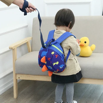 

Cute Dinosaur Baby Safety Harness Backpack Toddler Anti-lost Bag Children extremely durable sturdy and comfortable Schoolbag