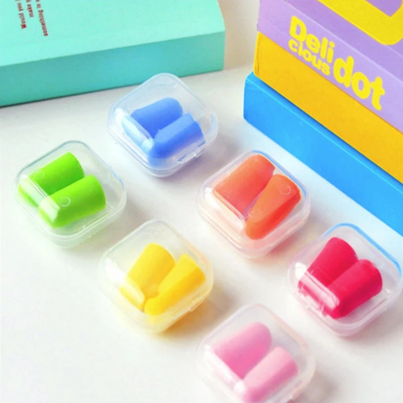 

6Pairs box-packed comfort earplugs noise reduction silicone Soft Ear Plugs Swimming Silicone Earplugs Protective for sleep