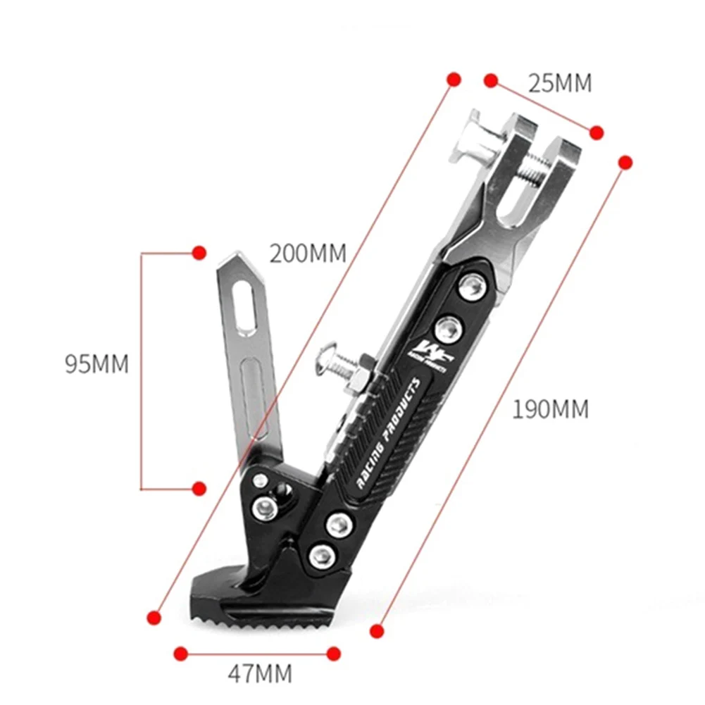 Регулируемая металлическая прочная подставка для ног для мотоцикла, Электромобиль, боковая подставка, хорошее качество, мотоциклетная подставка, бутик