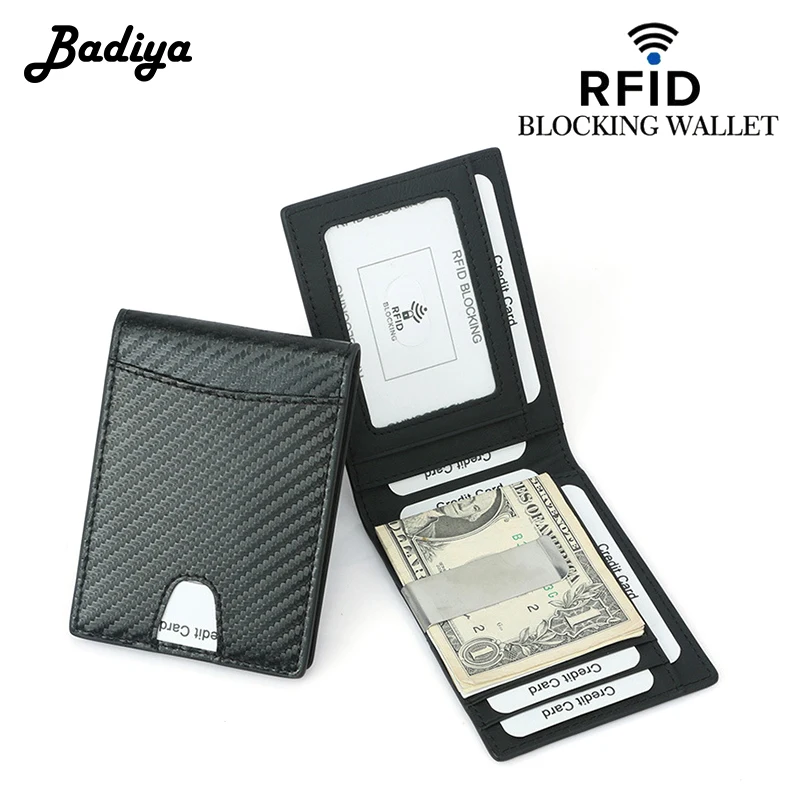 Мужской кошелек RFID короткий модный для монет много карт кредитный держатель