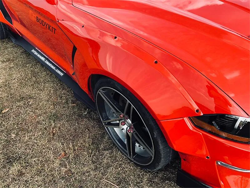 Для аксессуаров колпак колеса mustang ford mustang комплект кузова автомобиля широкофюзеляжный FRP материал колпак колеса 8 шт. задний спойлер