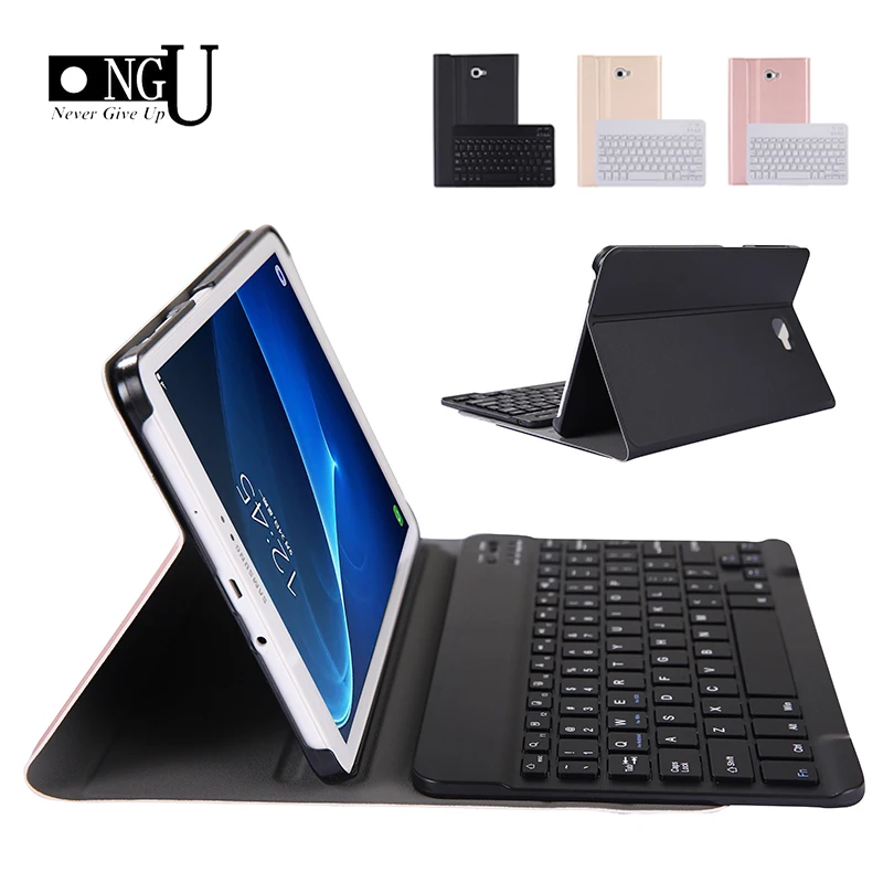 Funda con teclado Bluetooth para Samsung Galaxy Tab A A6, 10,1, 2016, SM T580, funda completa de