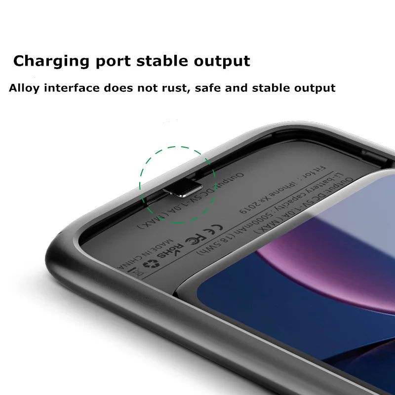 Портативный Банк питания зарядный чехол для iPhone 11 Pro резервный аккумулятор зарядное устройство крышка 4800 мАч Расширенный телефон контейнер для аккумуляторных батарей