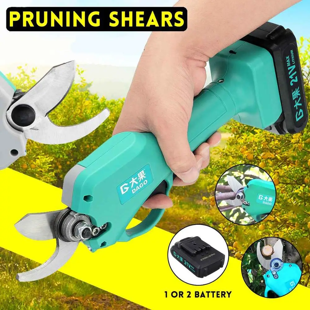 

Electric Pruning Shears 21V Cordless Electric Branch Scissors branches Pruning Tools With 1 or 2 Li-ion Battery Garden Tool
