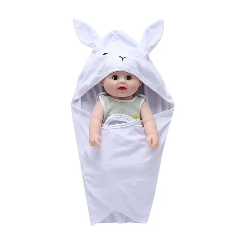 3 Baby Sleeping Bag Cute Cartoon Rabbit Ears Autumn Warm Toddle Infant Knitted Stroller Swaddle Wrap Nest for Newborn Kids - Цвет: 3