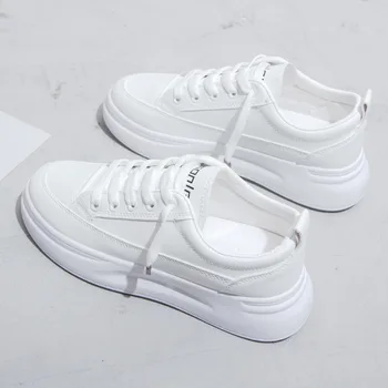 

Women's White Flat Shoes Platform Summer Spring Autumn Breathable Casual Sneakers Vulcanize Shoes Basket Trainers Tenis Feminino