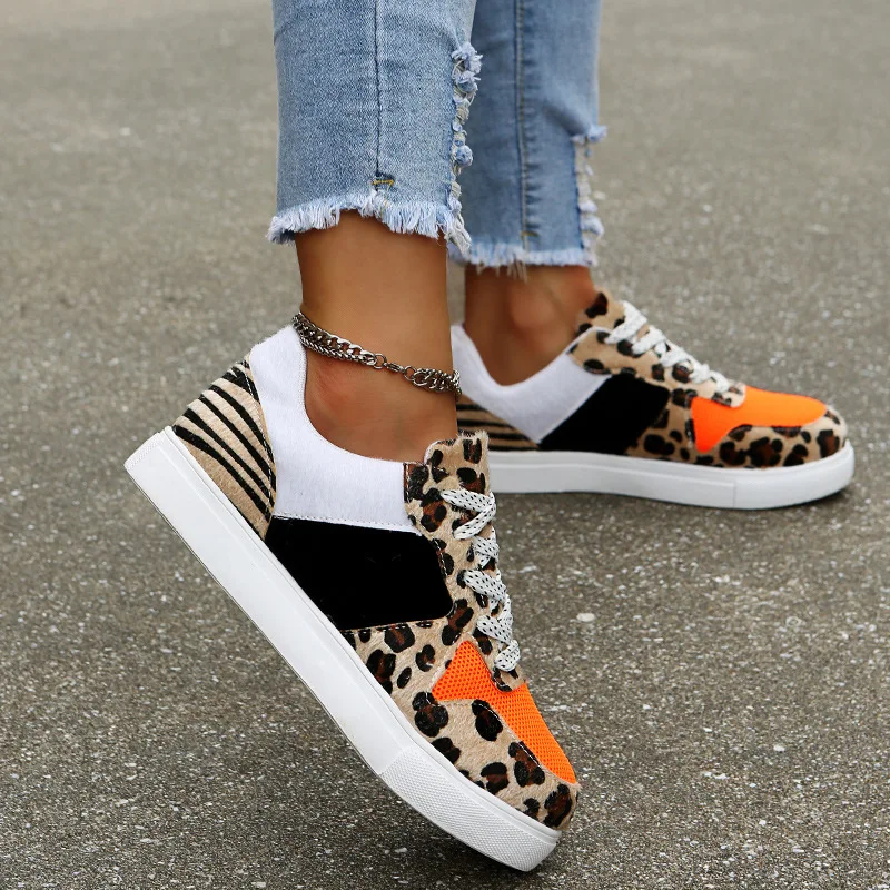 Colorful Leopard Women's Slip On Sneakers