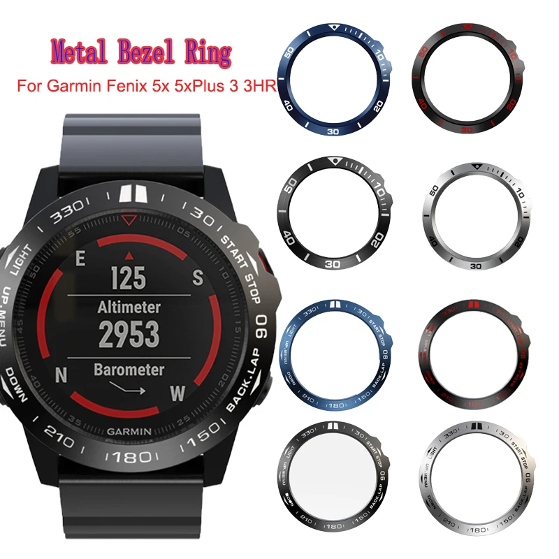 Для Garmin Fenix 5x 5xPlus 3 3HR Смарт-часы ободок кольцо для укладки волос рамка чехол Нержавеющая сталь чехол с защитой от царапин для макрообъектива