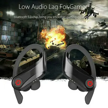 

Game HBQ Q62 TWS True Wireless Ear Hook Bluetooth 5.0 Stereo Earphone Sports Earbuds For iPhone Huawei Samsung