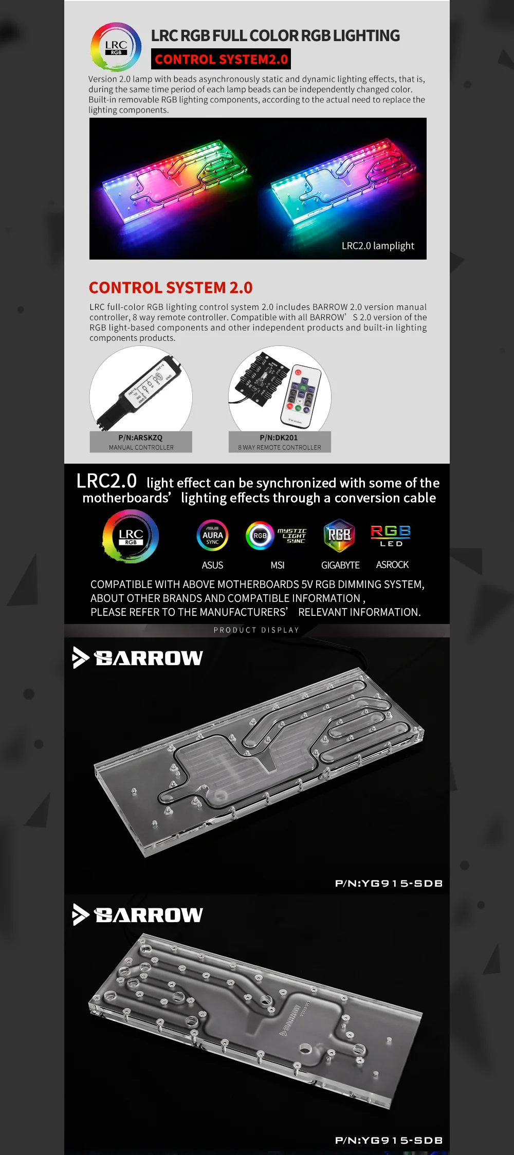 Курган YG915-SDB, водный доски для в WIN 915 чехол, Intel водоблок для процессора и один/двойной GPU здания