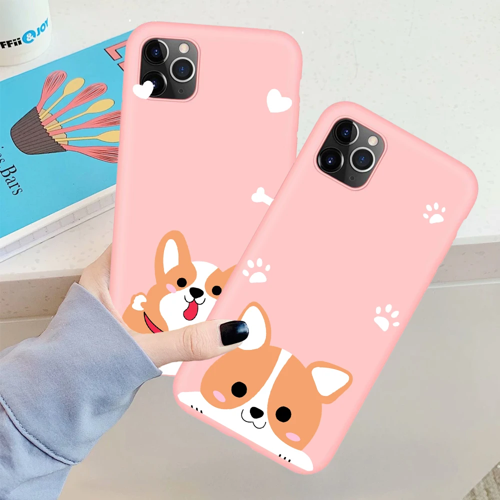 Чехол с валлийской собакой корги мягкие ТПУ чехлы щенком для iPhone 11Pro XS Max XR X 8 7 6 6s