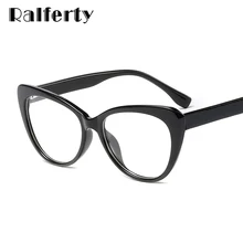Ralferty женские очки винтажные кошачий глаз оправы для очков черный красный розовый без диоптрий очки женские оптические оправы F95187