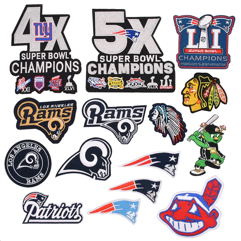 

Baseball Team Logo Embroidered Patches For Clothes Handmade Stripe Iron On Patches Diy Appliques Badges Stickers On Clothes