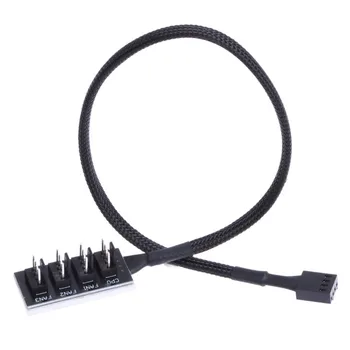 

PC Host Case 1 Female To 4 Male 4-Pin Socket 4-Port Splitter Cable For 3Pin&4Pin PWM Connector Cooling Fan