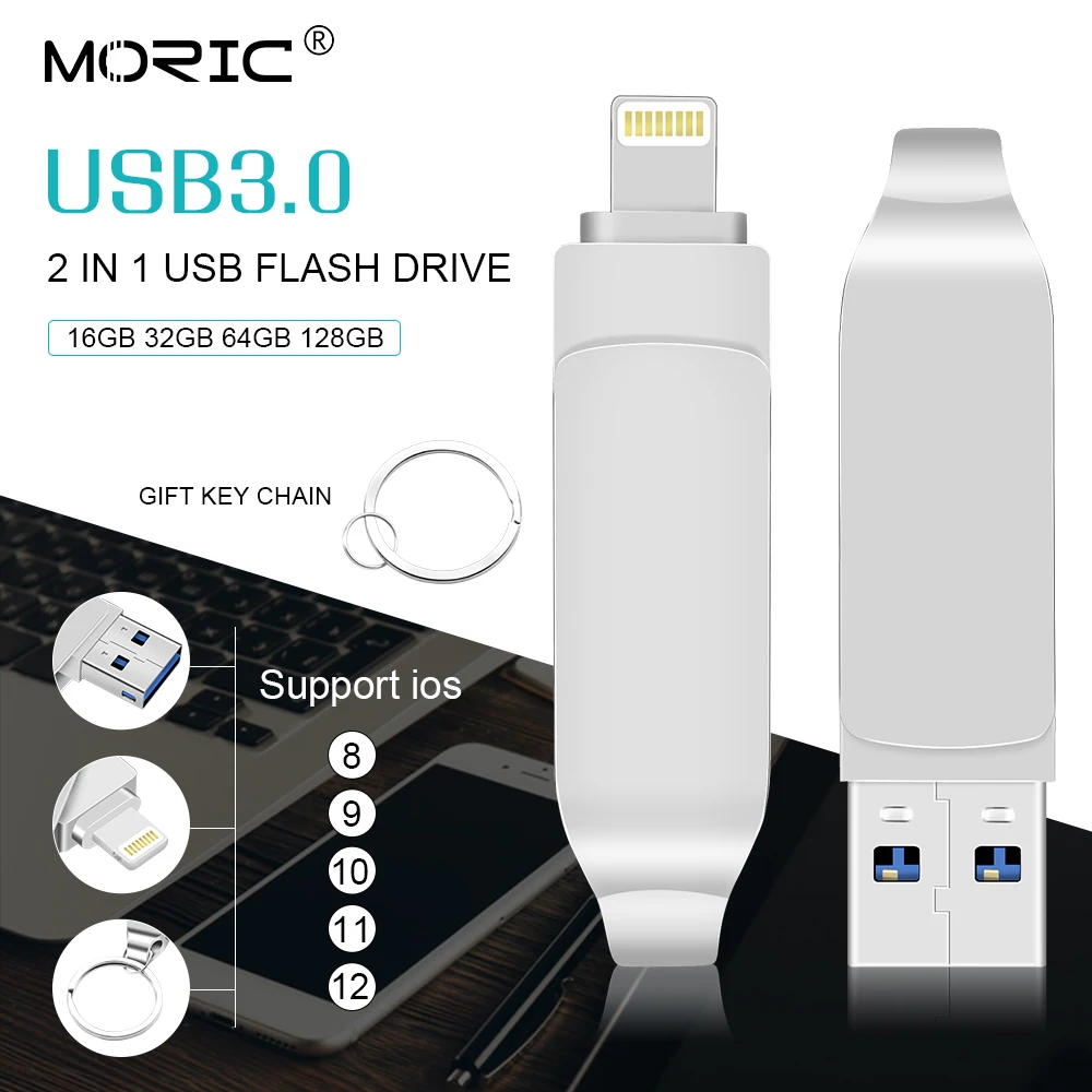 Флеш-накопитель MORIC Diamond Fashion i-flash drive для Apple ipad iphone 6s 6 plus usb 3 0 высокоскоростной
