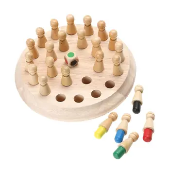 

1set Wooden Memory Match Stick Chess Game Children Early Educational 3D Puzzle Family Party Casual Game Puzzles