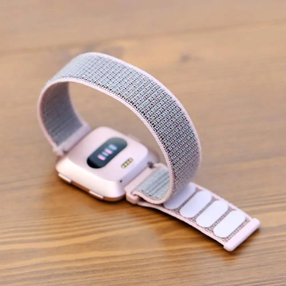 Тканый нейлоновый безопасный регулируемый ремешок для Fitbit Versa/Versa Lite, ремешок для браслета, подходит для бит Versa 2, ремешки для часов