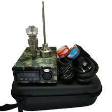 Зеленый камуфляж ENail набор Электрический Dab ручка для ногтей Rig воск PID TC коробка с нагревателем катушки Гибридный Ti& Quartz гвоздь для стекла Щипцы