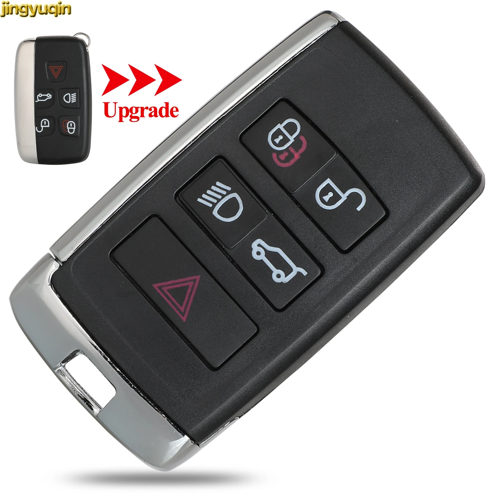 

jingyuqin Upgraded Remote Car Key Fob Shell For Land Rover Range Rover LR2 LR4 fit Jaguar F-Pace F-Type XE XF XJ