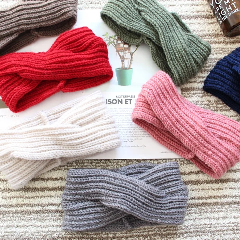 Креативный обогреватель для ушей повязка на голову эластичная шерстяная вязаная