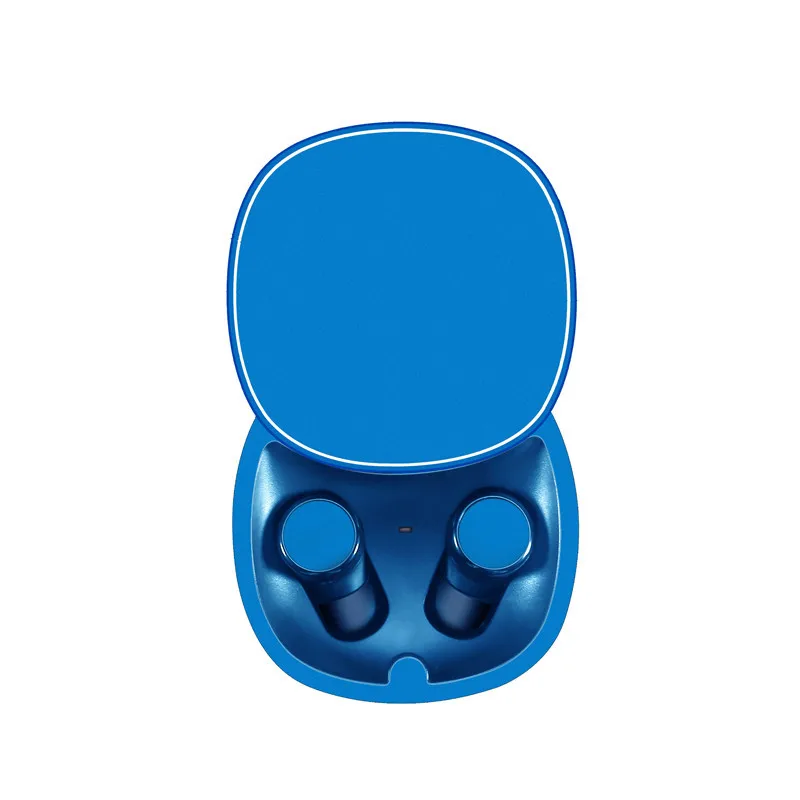 1 пара TWS-06 беспроводные Bluetooth наушники гарнитуры Blueooth 5,0 водонепроницаемые наушники сенсорная версия наушники-вкладыши с зарядным устройством - Цвет: Синий