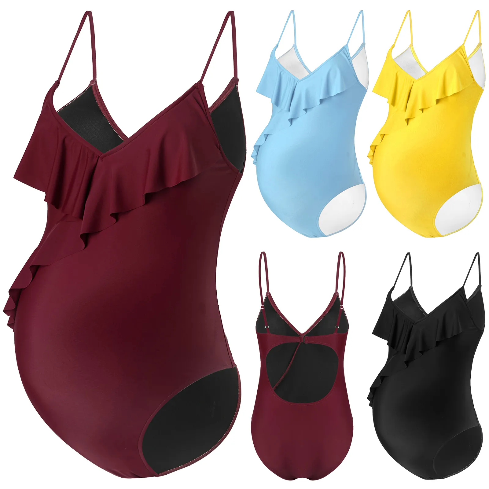 Maternity Swimsuit Women Tankinis Bikinis for Pregnant Swimwear Summer Beachwear Bathing Suit Pregnancy Swimwear Bodysuit