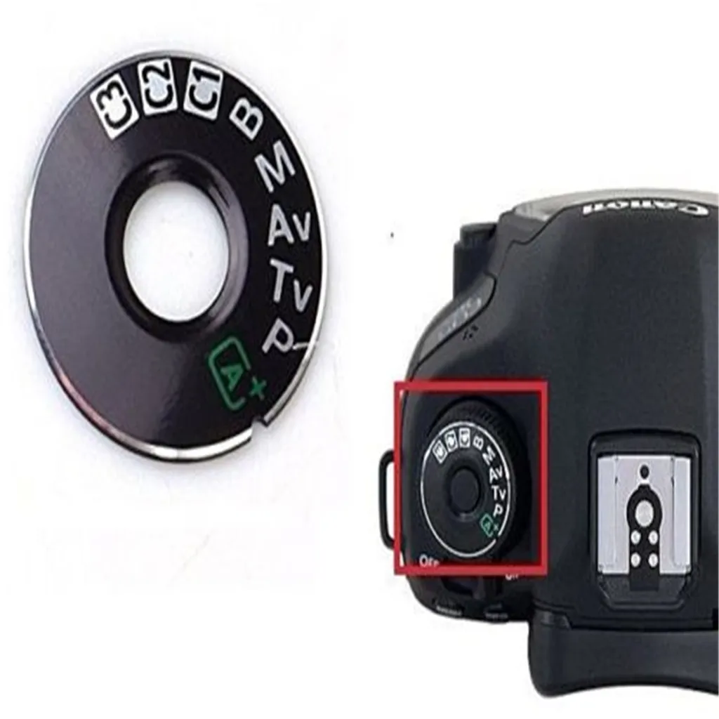 Top Cover Mode Function Dial Mode Plate +- Interface Cap Replacement for Canon EOS 5D Mark III 5D3 DSLR Camera with Tape