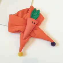 Новинка года; стильный Детский шарф с рисунком моркови; модный шарф в Корейском стиле для мальчиков и девочек; 17