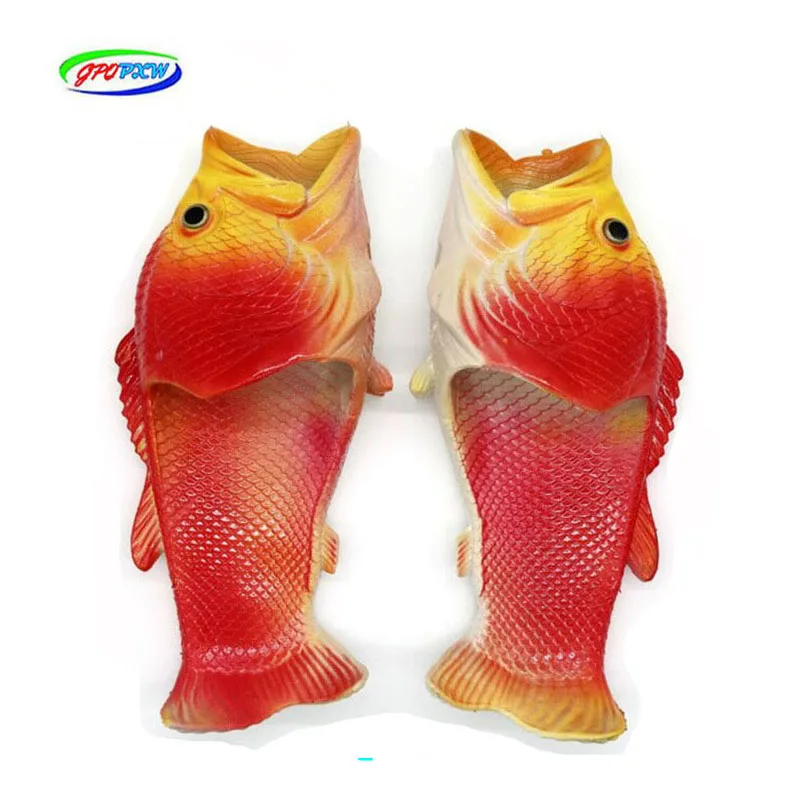 

2019 Fashion Fish Shaped Female Drag Flip Flops Flip Flops Summer Outdoor Couple Beach Slippers Breathable Unisex Beach Shoes