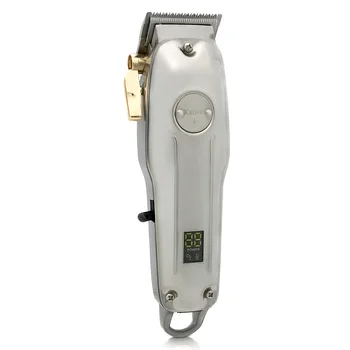 

Kemei Barber Professional Hair Clipper Cutter Electric Cordless Hair Trimmer Gold and Silver Hair Cutting Machine 1986+PG