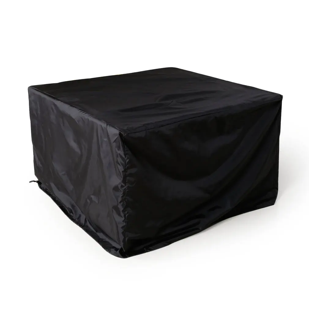 Черный 210D тканый полиэстер(Оксфорд) Сад прямоугольная уличная мебель крышка укрытие водонепроницаемый для патио стол стул дождь