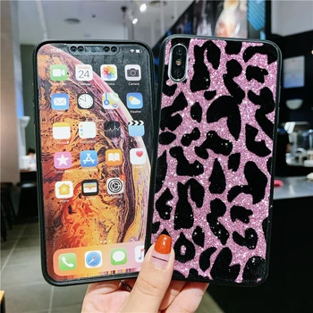 

The hot selling star leopard print TPU material mobile phone protection shell for iphone 7 case 6 8 x xr max and plus