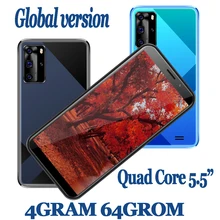Teléfono Inteligente 7A versión Global, smartphone de 5,5 pulgadas, 4 GB RAM, 64 GB ROM, cámara de 13,0mp, identificación facial, desbloqueado, Quad Core, Android, Wifi, 2SIM
