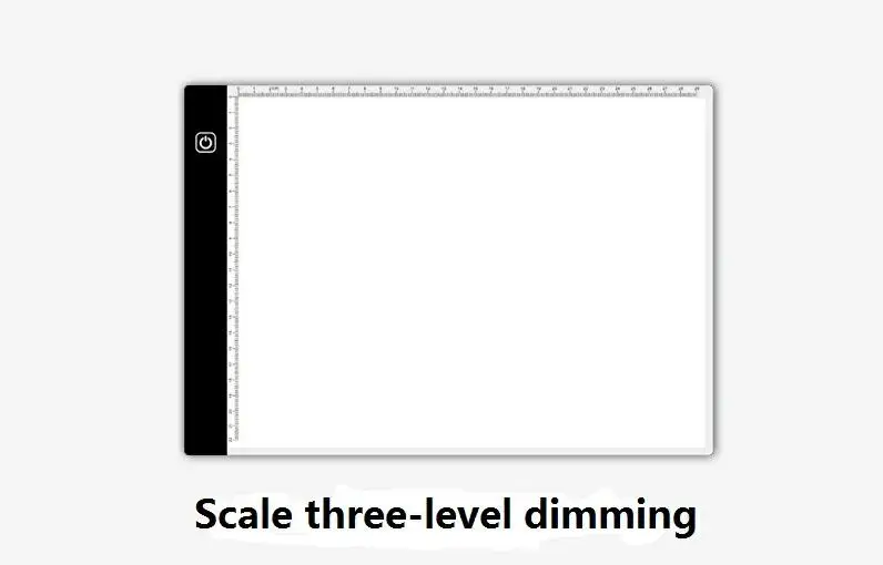 Светодиодный светильник, коробка А4, планшет для рисования, графическое письмо, цифровой Трейсер, копировальная панель, доска для алмазной живописи, эскиз, стразы для горячей фиксации - Цвет: 3 Level dim scale